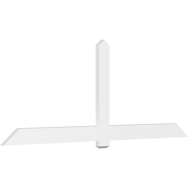 Ekena Millwork Eugene Architectural Grade PVC Gable Bracket, 108"W x 40 1/2"H x 2"D x 6"F, 9/12 Pitch GBP108X41X0206EUG00 - main